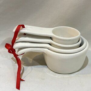 Ceramic Porcelain Snowman Measuring Cup Set